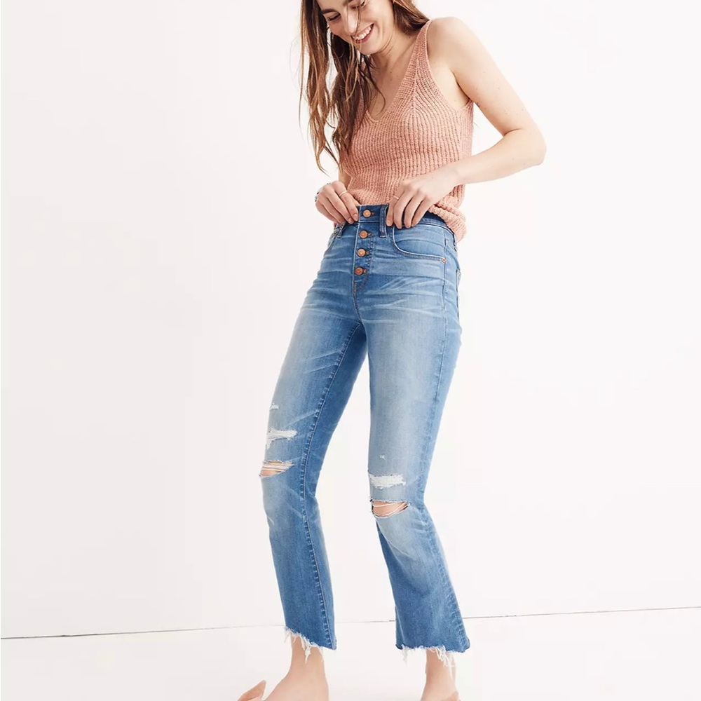 Cali Demi-Boot Jeans in Bronson Wash: Button-Front Edition